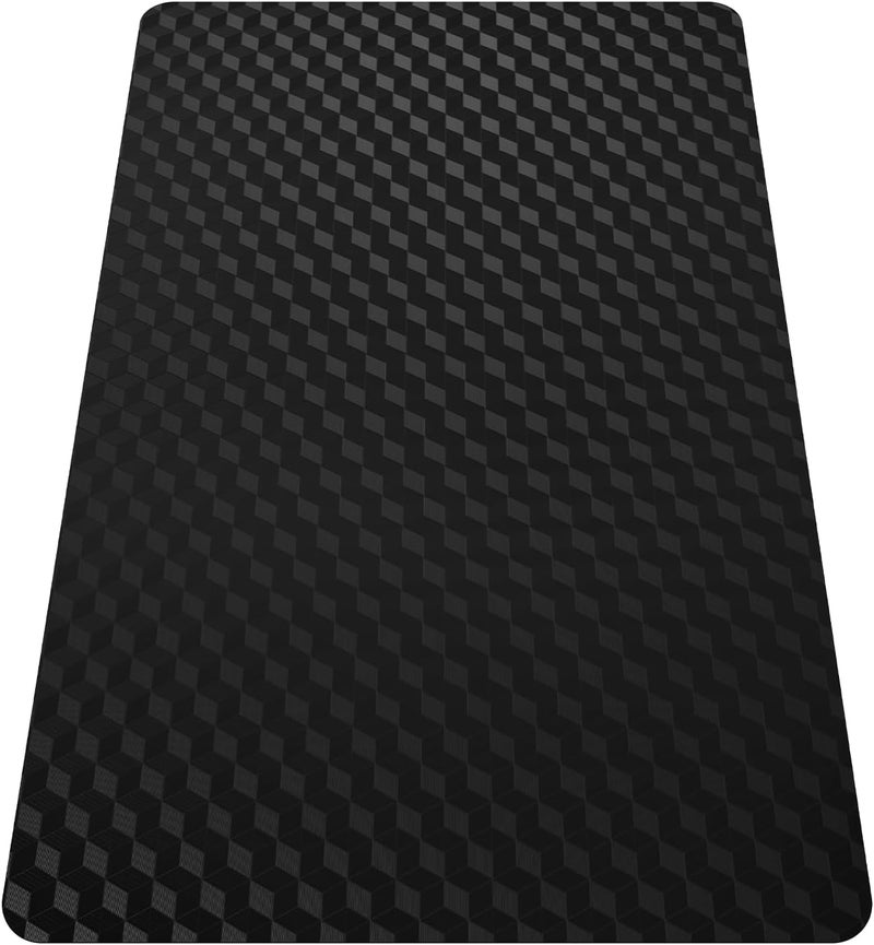 Tydle Chair Mat for Carpet 30"x48" - 3D Geometric Chair Mat for Carpeted Floors, Non-Slip Computer Desk Plastic Floor Mat for Gaming Chairs, Heavy Duty Carpeted Floor Protector for Home Office (Black) - Image 1